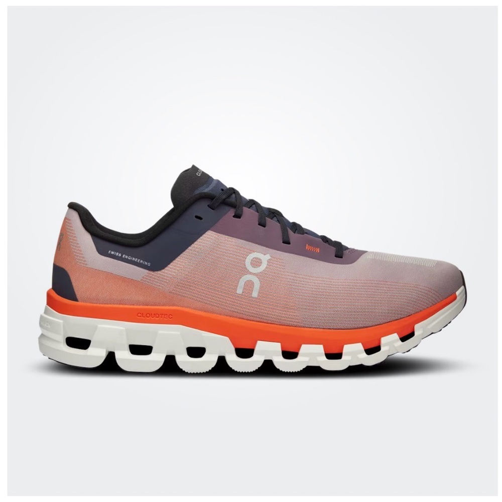 On Running Cloudstratus in Purple and Orange